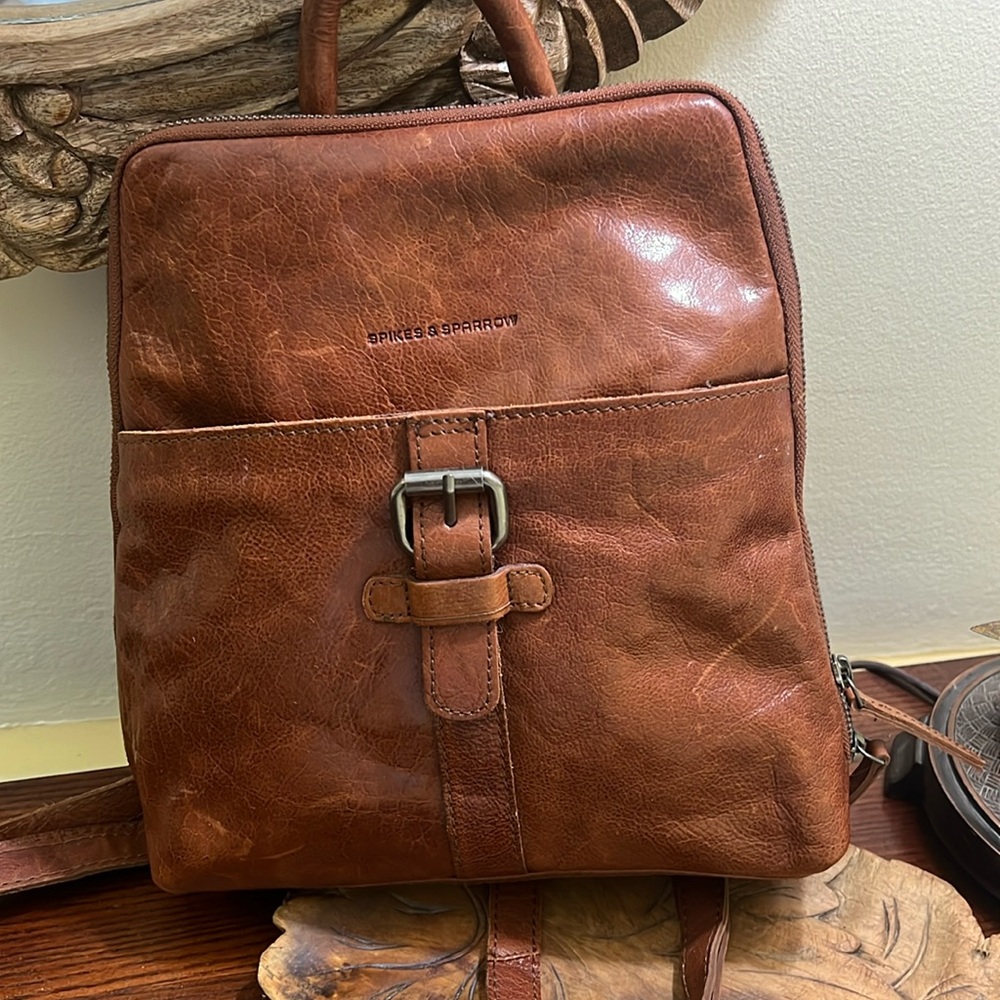Spikes and Sparrow Small Leather Backpack